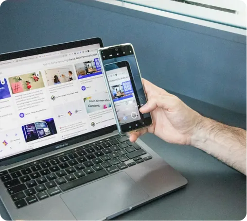 testing on laptop and phone