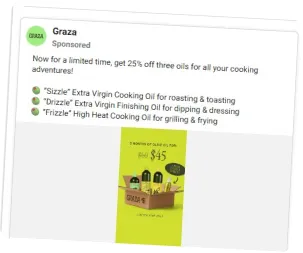 a real ad in the feed (Meta Ad Library)