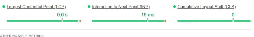 field data (PageSpeed Insights)