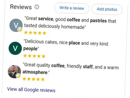 Google reviews
