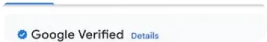 the Google Verified badge