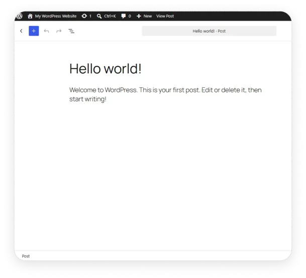 the WordPress editor