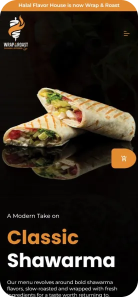 Wrap & Roast on mobile