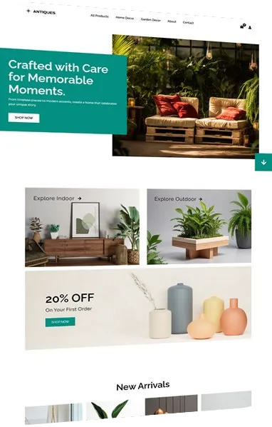 Website design: decor
