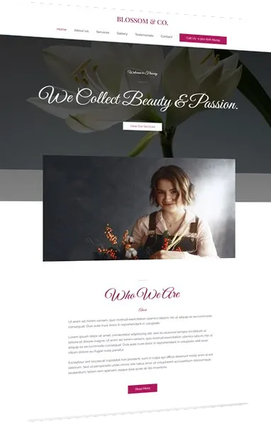 Website design: florist