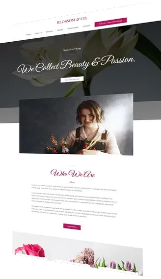 Website design: florist