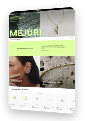 Website design: mejuri