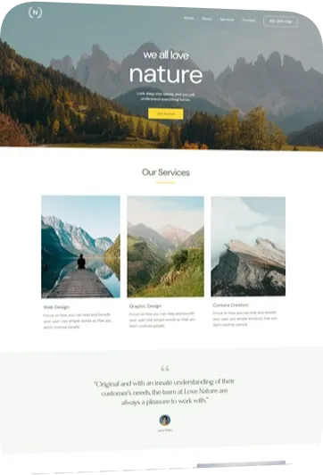 Website design: nature