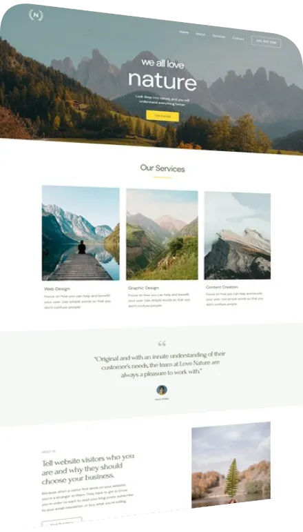 Website design: nature