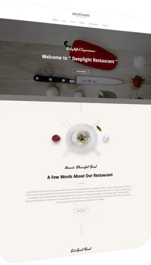 Website design: restaurant